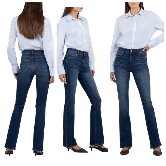 Kut from the Kloth Natalie Fab Ab Bootcut Denim Jeans Blue Size 14 NWOT - Picture 1 of 9